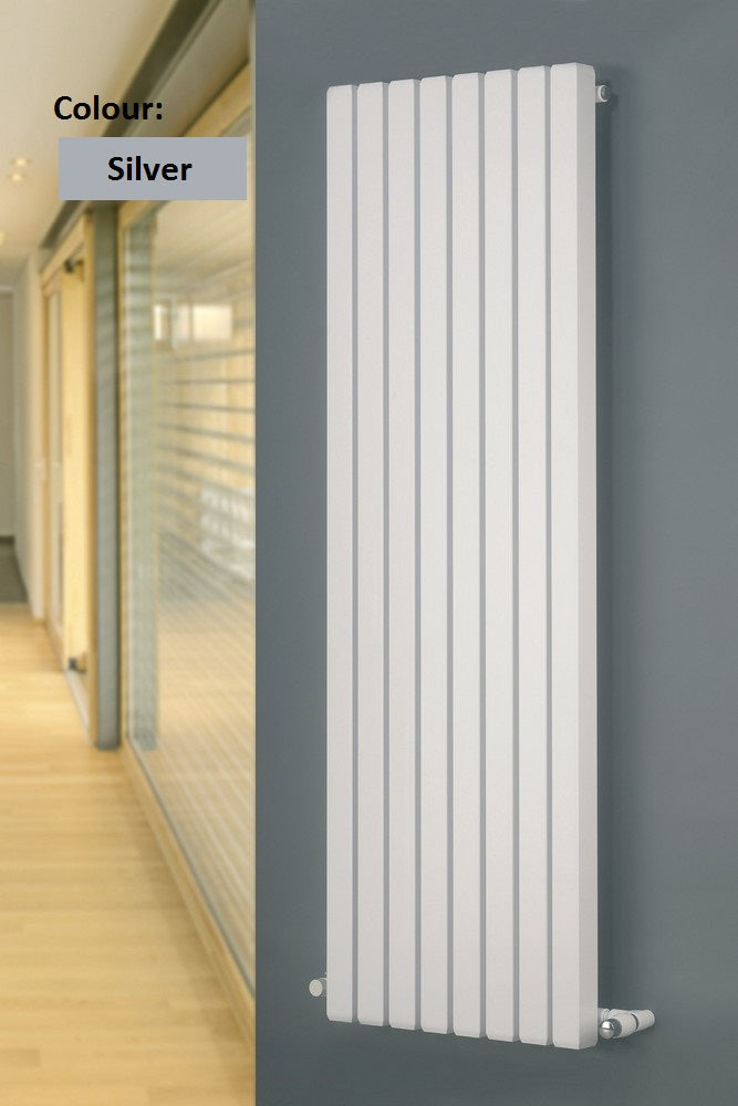 Silver 22k Radiator MaxtherM Ventnor Square Tube Steel Silver Horizontal ...