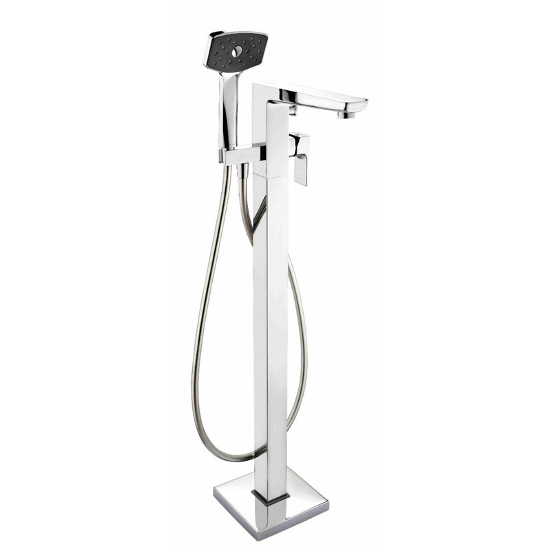 Methven Satinjet Wai floor mounted bath shower mixer in chrome
