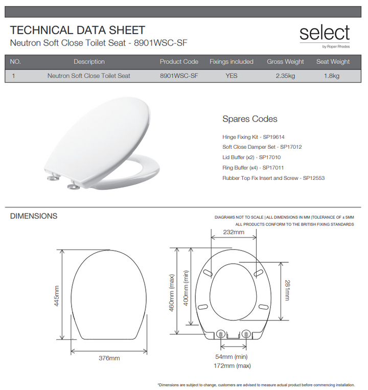Roper Rhodes Neutron Toilet Seat