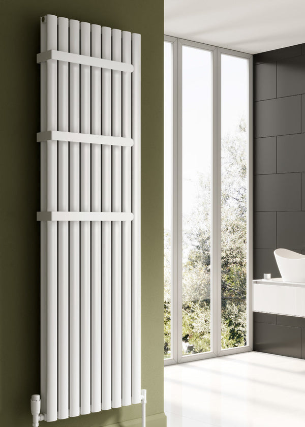 Reina Neval White Single/Double Vertical Aluminium Radiator Central Heating