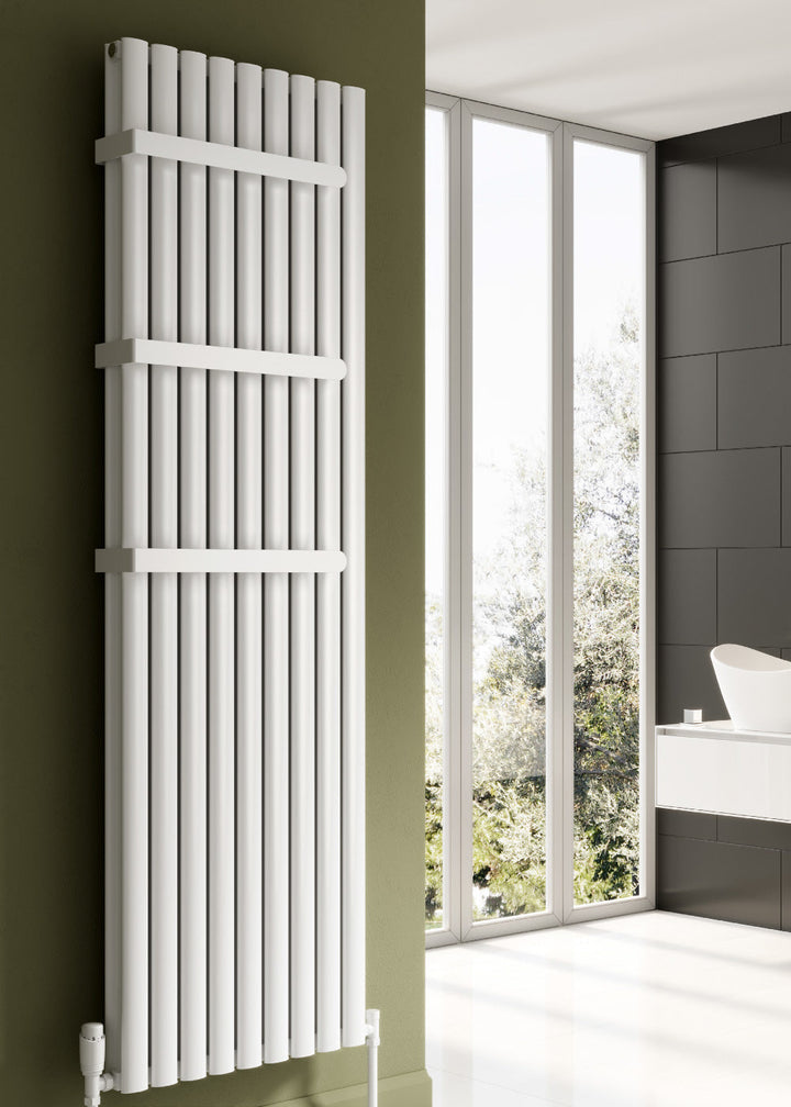 Reina Neval White Single/Double Vertical Aluminium Radiator Central Heating