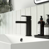 Nuie - Fluted Mono Basin Mixer Tap - Matt Black
