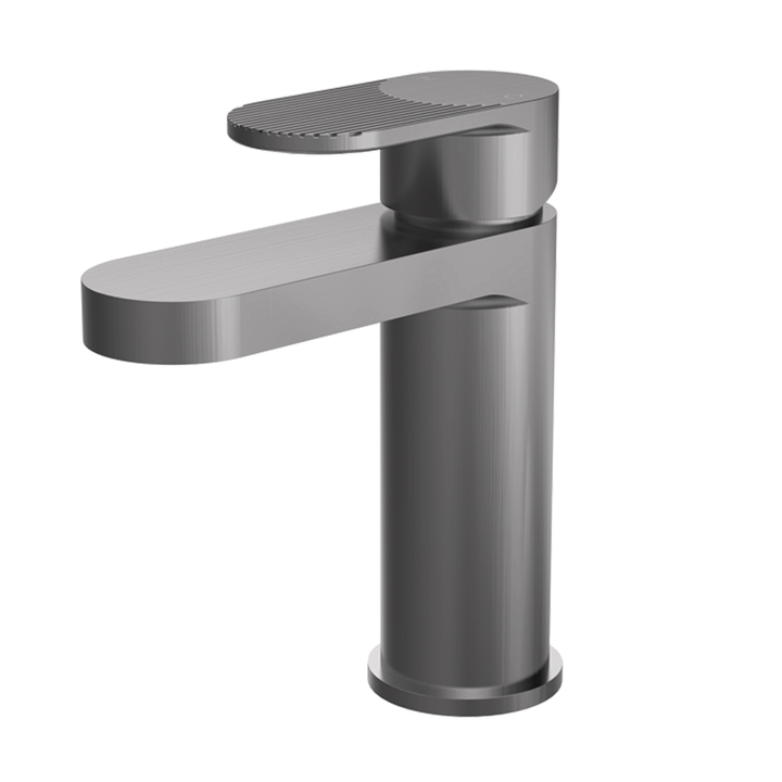 Nuie - Fluted Mono Basin Mixer Tap - P/B Waste - Pewter