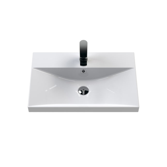 White rectangular sink 