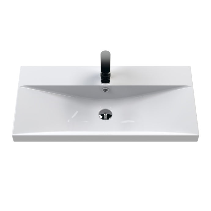 White rectangular sink 