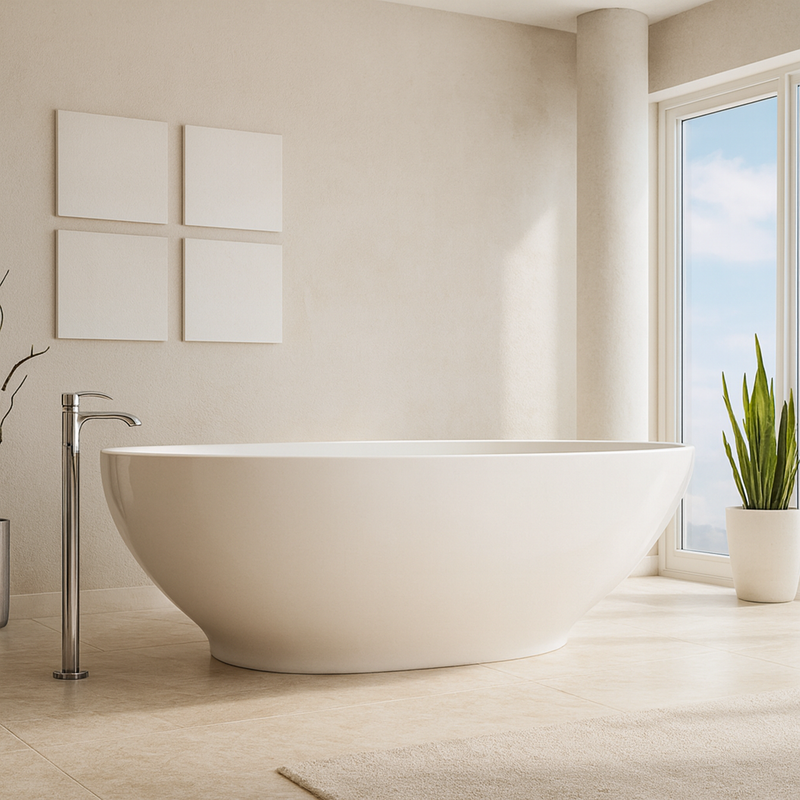 BC Designs Gio Cian Solid Surface Freestanding Bath