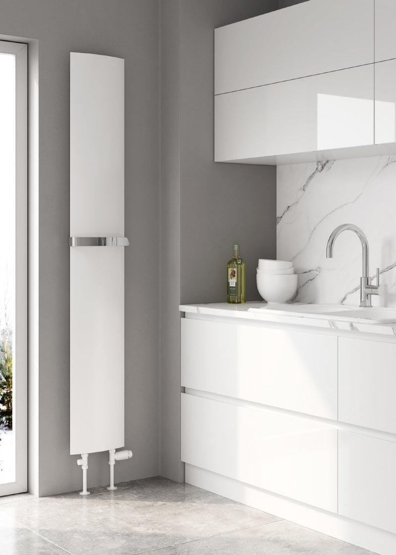 Reina Picoli White Vertical Aluminium Radiator Central Heating