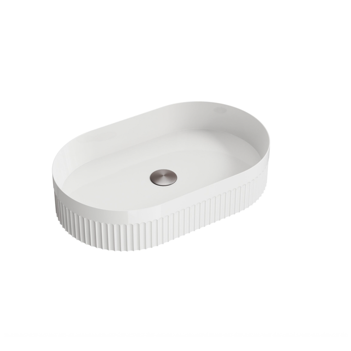 Scudo - Fluted Oval Basin