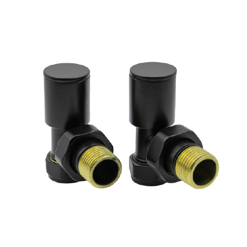 Reina Portland Premium Stylish and Durable Angled Radiator Valves Black