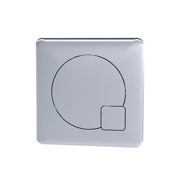 Nuie - Square Dual Flush Chrome Push Button in Chrome