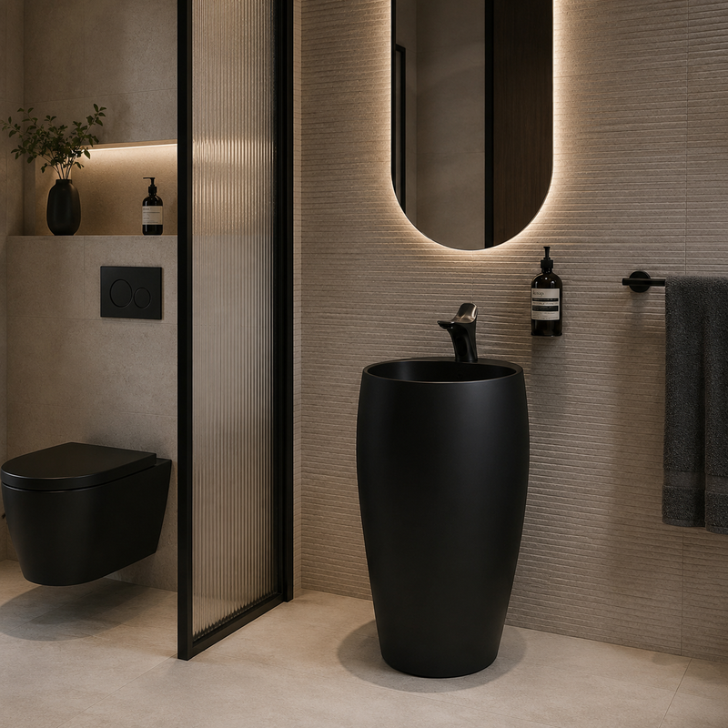 RAK Ceramics Cloud Floor Standing Basin - Black