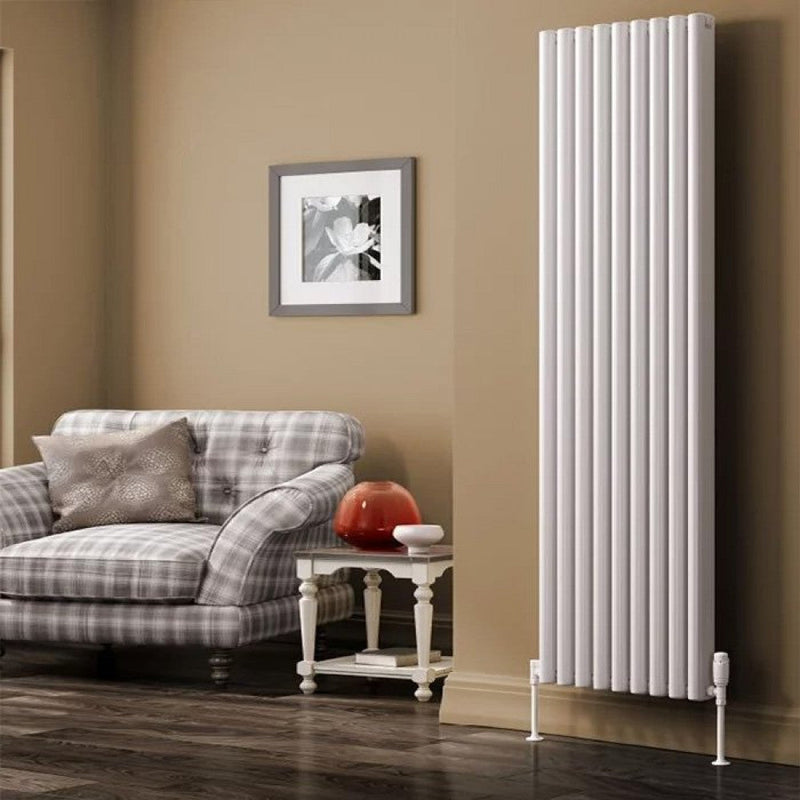 Reina Alco White Vertical Aluminium Radiator 1800Mm X 280Mm - Central Heating