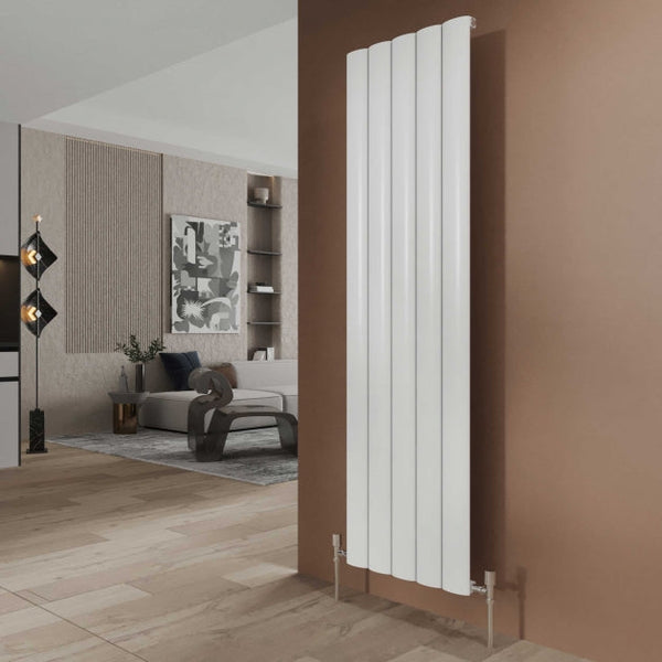 Reina Belva White Single/Double Vertical Aluminium Radiator Central Heating