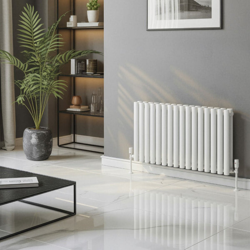 Wyvern Elliptical Double Horizontal Radiator (600mm × 420mm)