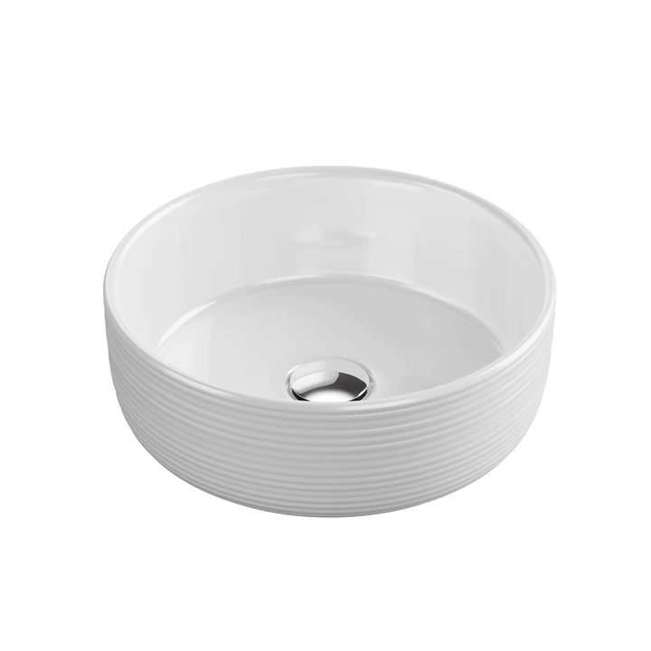 Hib - Eden Round Ceramic Vessel Basin - Striped