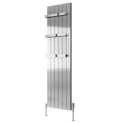 Reina Polito Polished Vertical Aluminium Radiator 1800mm H x 416mm W - Central Heating