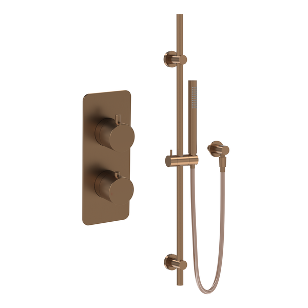 Hib- Rivex Single Outlet Valve Concealed Shower Sets - Brush Bronze