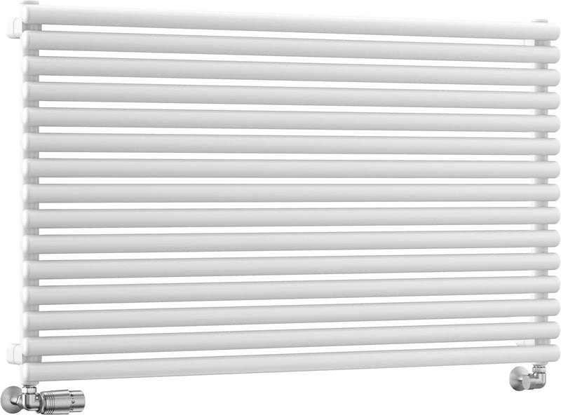 TradeRad Round White Steel Horizontal Designer Radiators