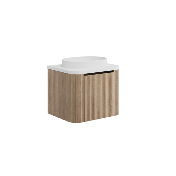 Scudo - Linea Curve Wall Mounted Unit - Reed Green – Designerbathroomstore