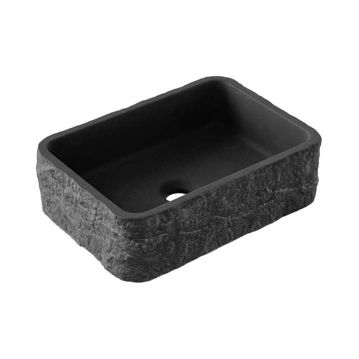 Hib - Petro Stone Effect Concrete Vessel Basin - Alabaster White