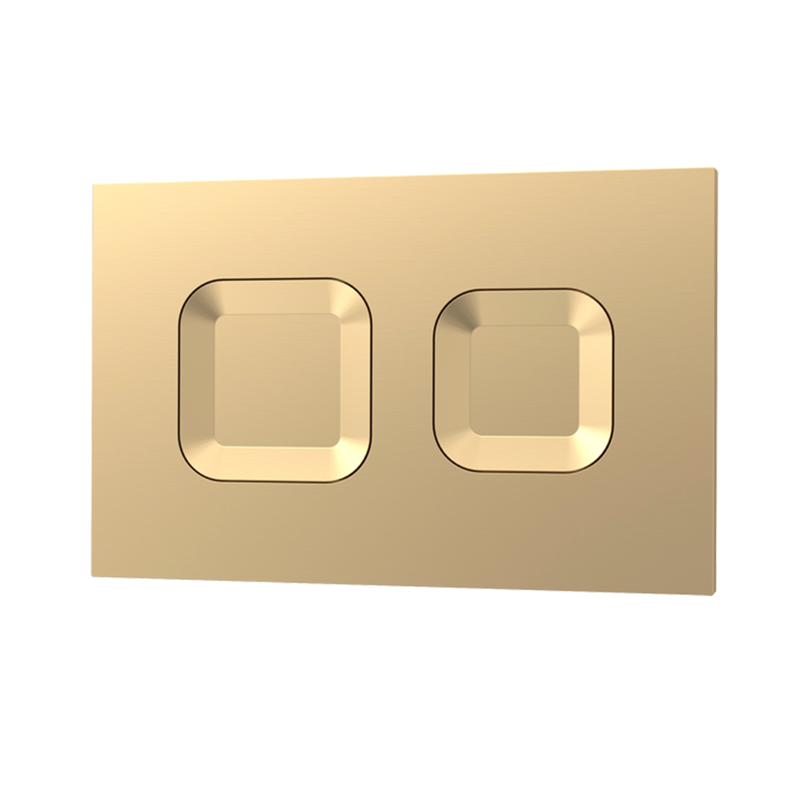 Nuie - Brushed Brass Square Dual Flush Push Button