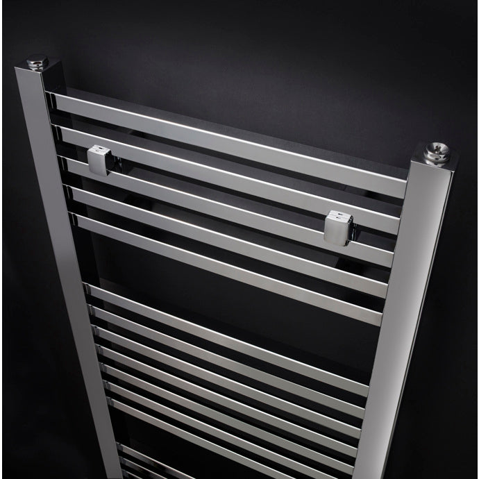 Nuie Level Square Bar Ladder Towel Rail 1200mm H x 500mm W - Chrome