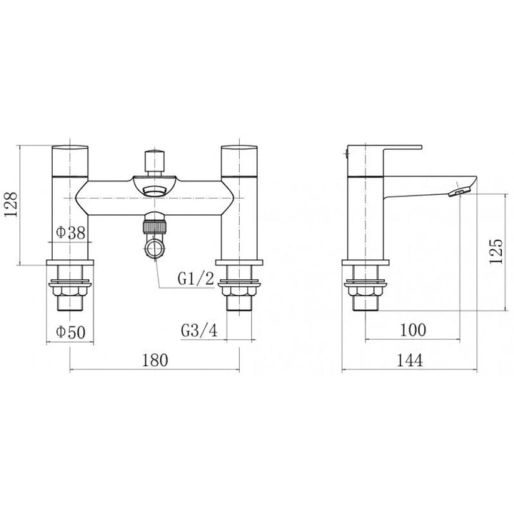 Tailored Barmouth Chrome Bath Shower Mixer Tap