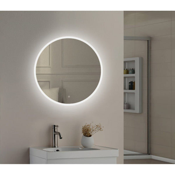 Tailored Lily Slimline LED Round Touch Bathroom Mirror 600mm