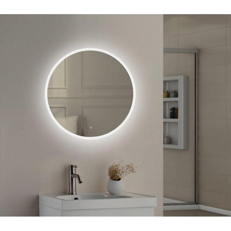 Tailored Lily Slimline LED Round Touch Bathroom Mirror 600mm