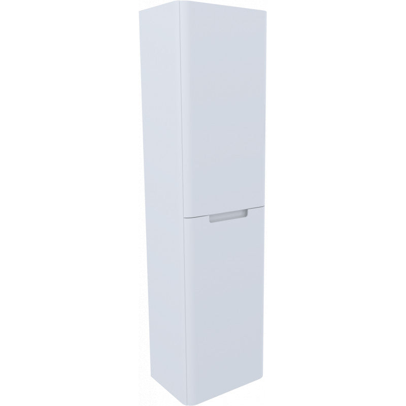Tailored Monza Gloss White 400Mm Wall Hung Tallboy Storage Cabinet