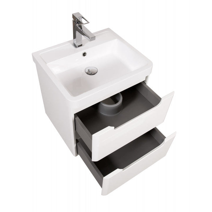 Tailored Monza Shadow Grey 500mm Floor Standing Vanity Unit & Basin