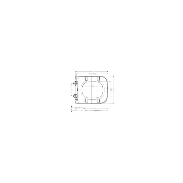 Tailored Bathrooms T20 Square Soft Close Toilet Seat