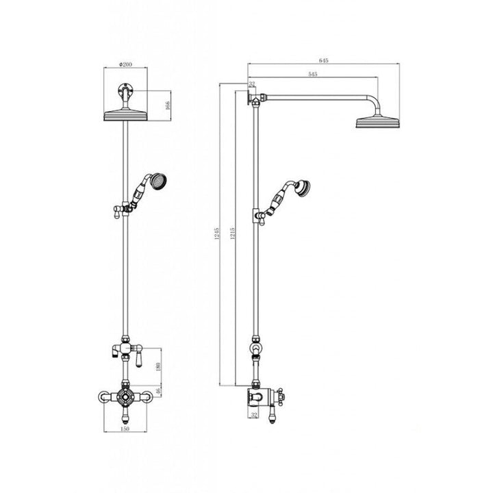 Tailored Tenby Traditional Dual Control Shower Kit
