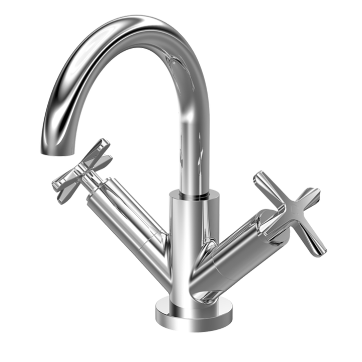 Nuie - Aztec Mono Basin Mixer - Brushed Brass