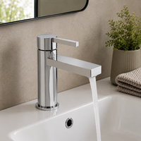 Tavistock - Cohort Cross Basin Mixer With Click Waste - Chrome