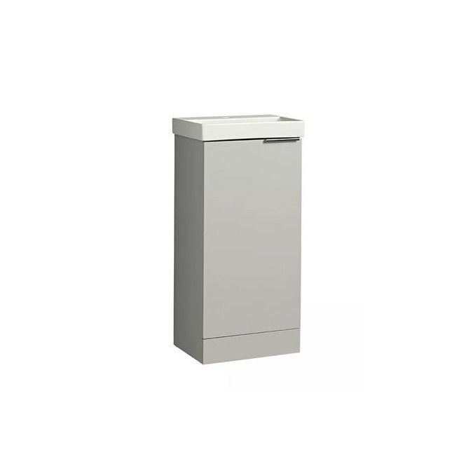 Iona Cadence 390mm Cloakroom Vanity Unit 1 Door - Gloss Light Grey