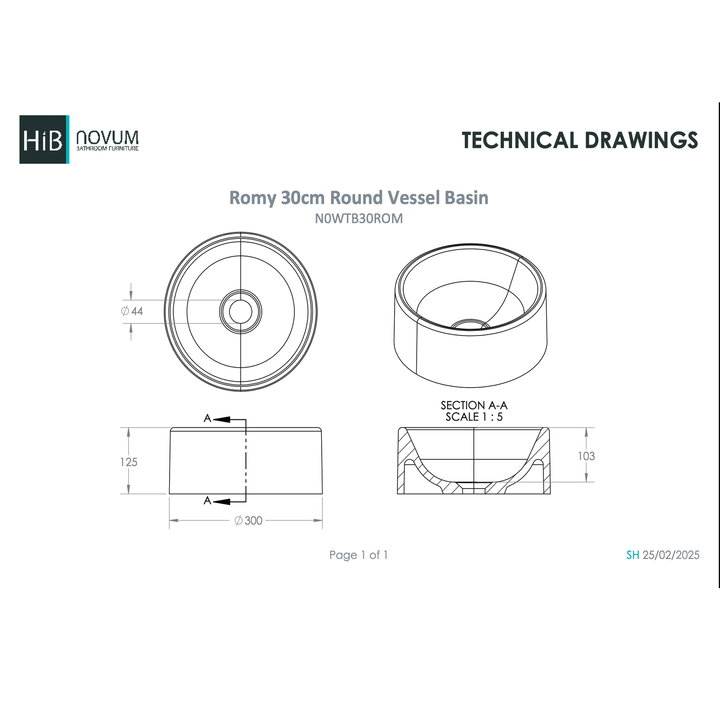 Hib - Romy Vessel Basin