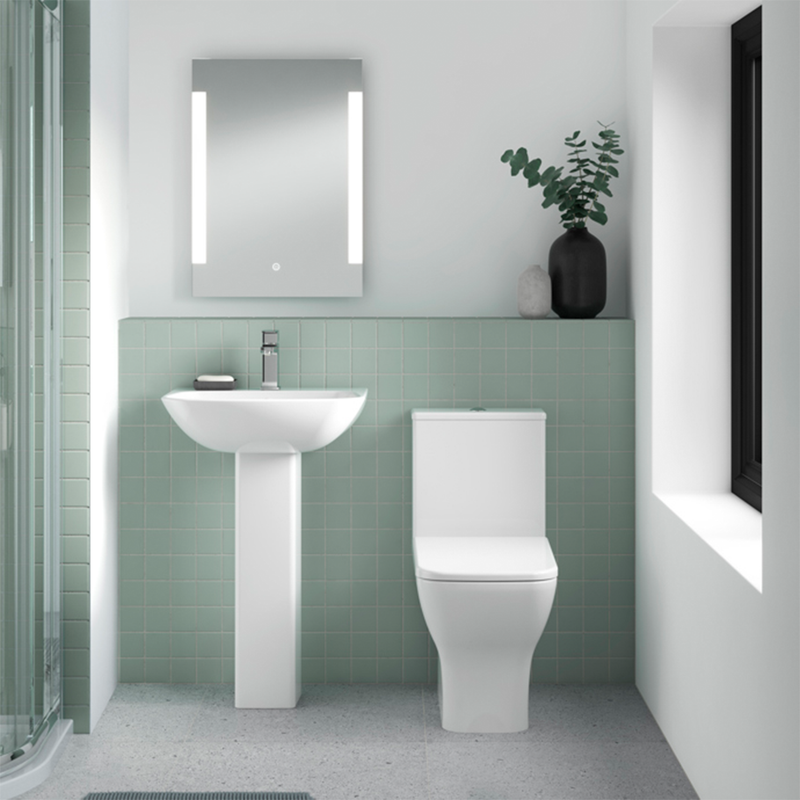 Nuie Ava Pan, Cistern & Seat - White