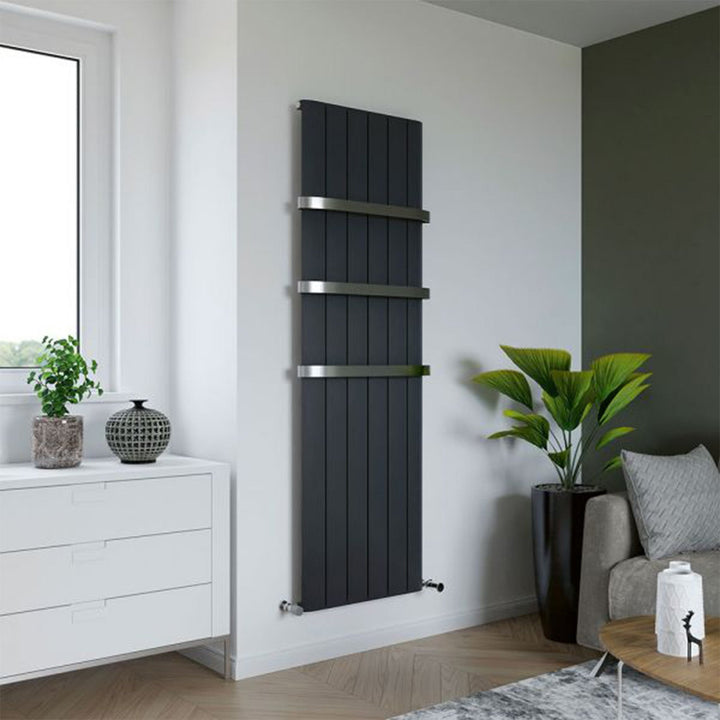 Delta Studio Radiator Eucotherm Delta Anthracite Aluminium Vertical Radiator ...
