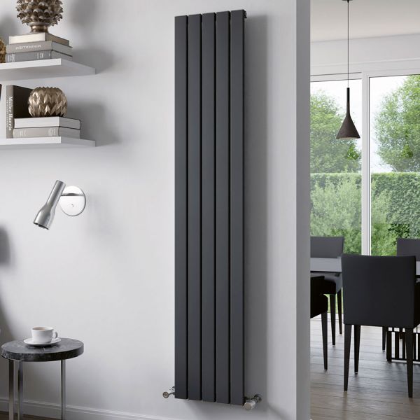 Eucotherm Delta Line Anthracite Aluminium Vertical Radiator