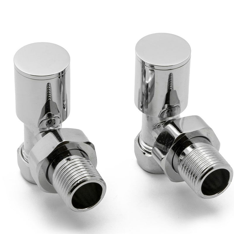 Reina Portland Angled Steel Radiator & Towel Rail Valve Chrome Polished