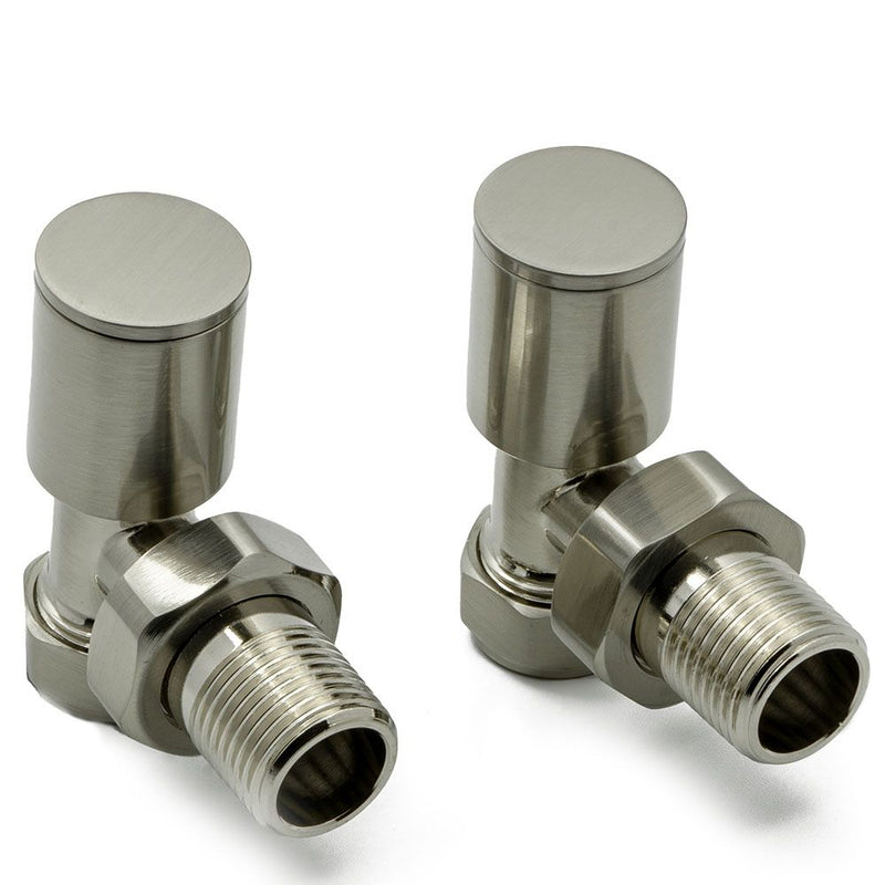 Reina Portland Angled Steel Radiator & Towel Rail Valve Chrome Brushed