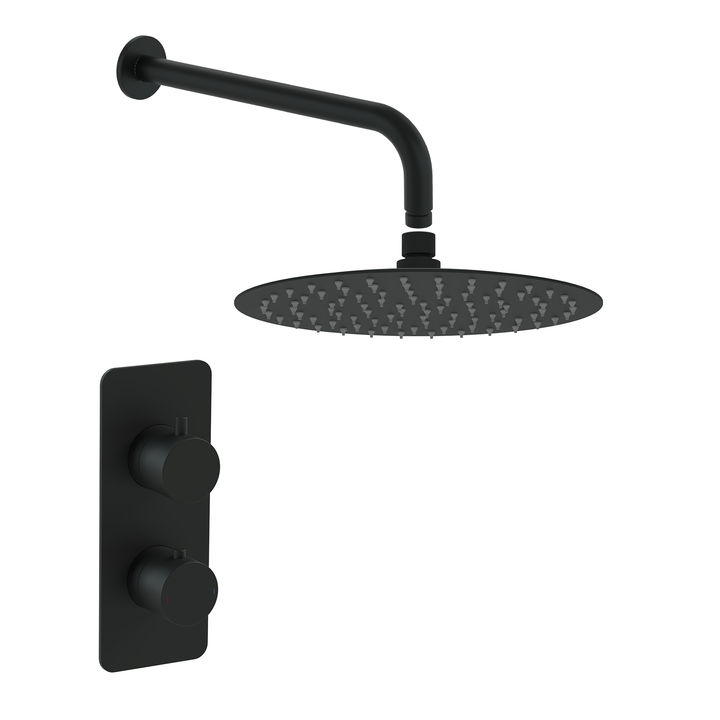 Hib - Rivex Single Outlet Valve Concealed Shower Sets - Gunmetal