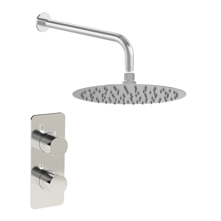 Hib - Rivex Single Outlet Valve Concealed Shower Set - Wall Arm - Brushed Brass