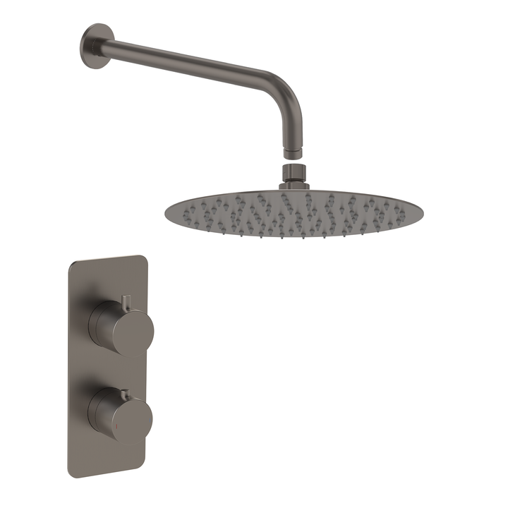 Hib - Rivex Single Outlet Valve Concealed Shower Set- Wall Arm - Chrome