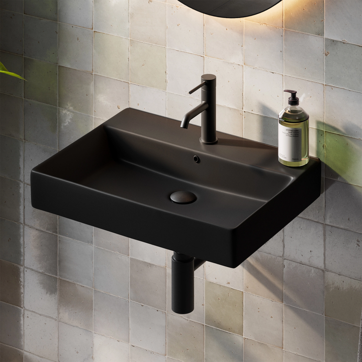 Hib - Vanya Wall Mounted Wash Basin - Black