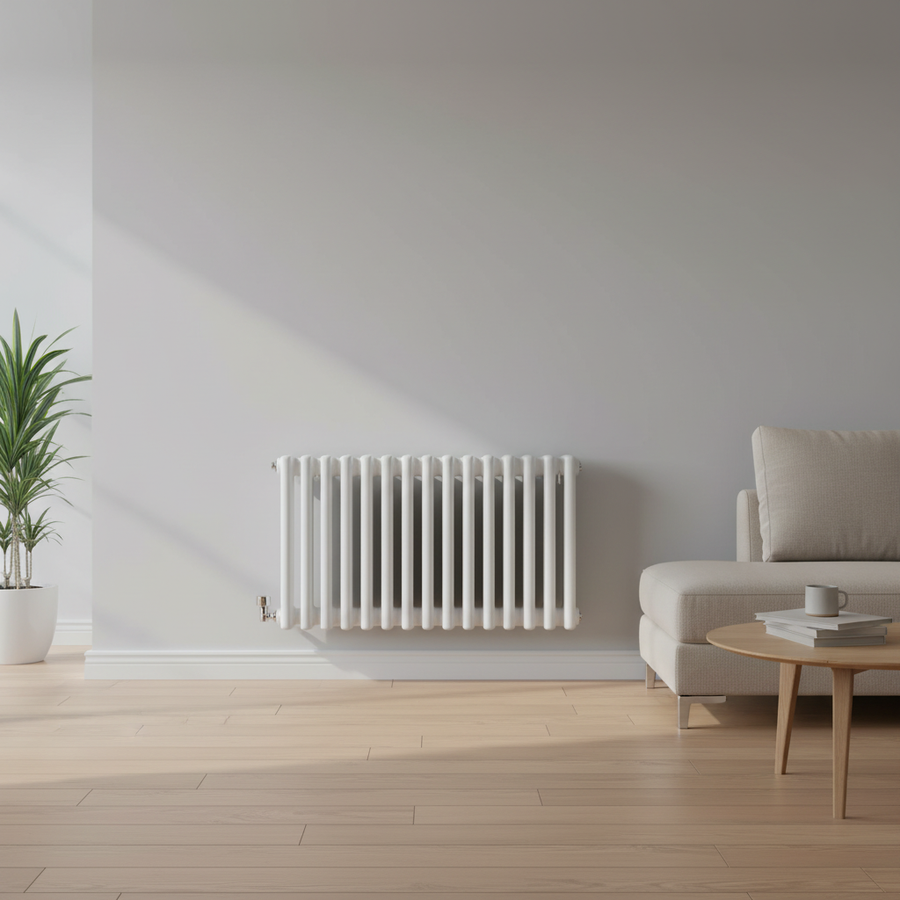 Traderad - Paragon 3 Column Horizontal Radiator - White
