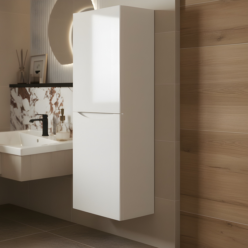 Scudo Bella Tall Cabinet - Gloss White