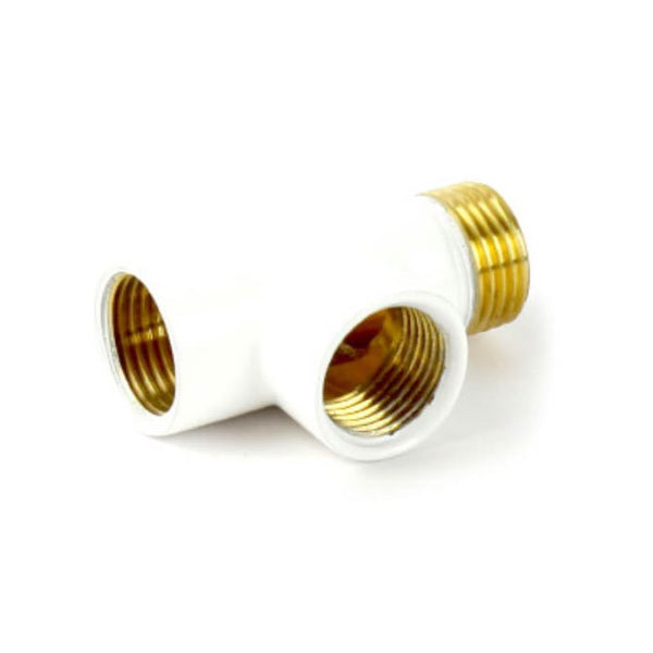 Reina T-Piece Steel For Dual Fuel White
