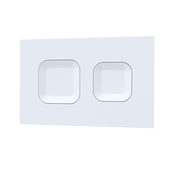 Nuie - Matt Wall Hung Square Dual Flush Push Button